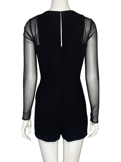 Romper BCBG Mangas Larga Fluido Negro - Talla 2