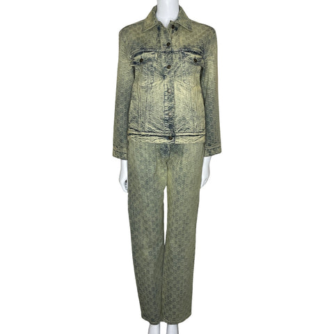 * Set Gucci Monogram Denim Azul-Talla 38