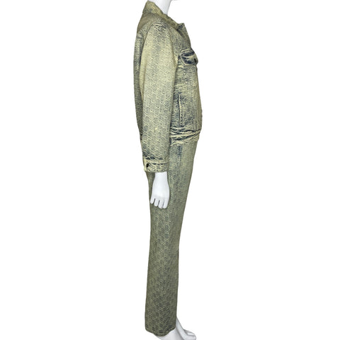 * Set Gucci Monogram Denim Azul-Talla 38