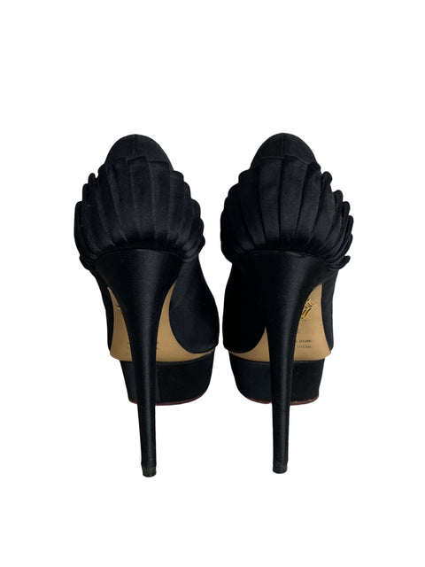 Calzado Charlotte Olympia Paloma Satin Platform Pump Negro-Talla 37