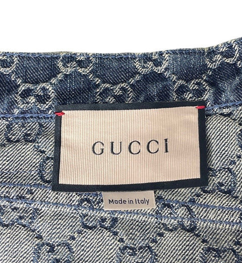 * Set Gucci Monogram Denim Azul-Talla 38