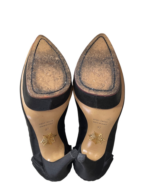 Calzado Charlotte Olympia Paloma Satin Platform Pump Negro-Talla 37