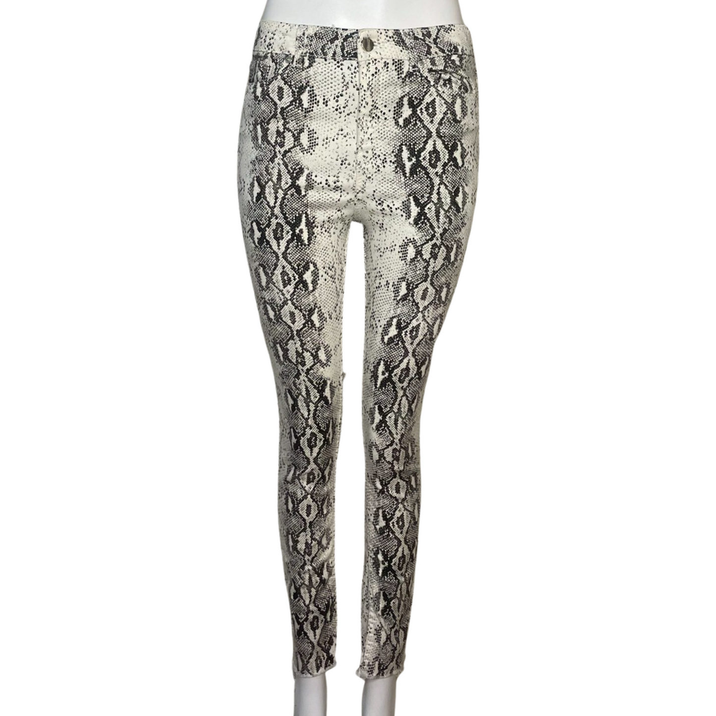 Pantalon Zara Animal Print Blanco - Talla 36