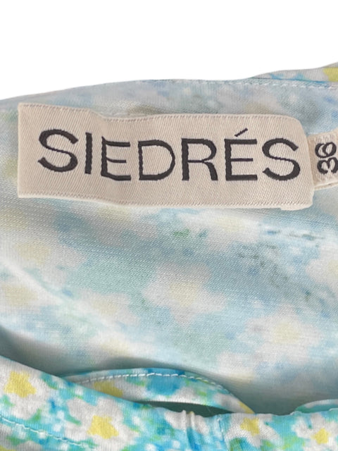 Vestido Siedres Estampado Flores Azul-Talla 36