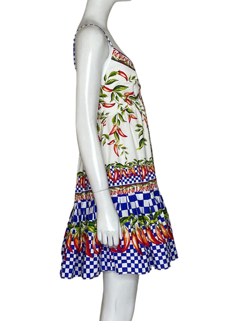 Vestido FarmRio Picnic Peppers Blanco - Talla S