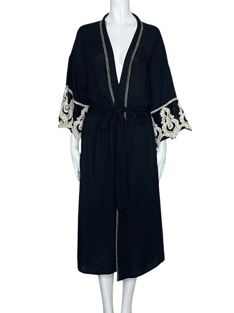 Cardigan Tesoro TPS Bordado Mangas Negro-Talla M
