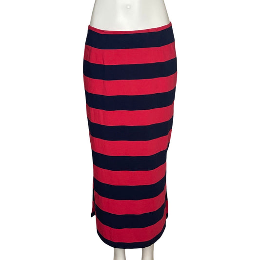 Falda J.Crew Tubo Rayas Rojo-Talla 4