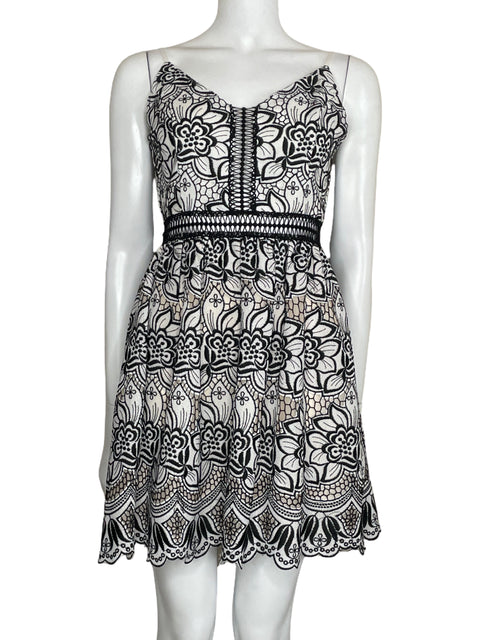 Vestido Ark&Co Tirantes Encaje Blanco-Talla S