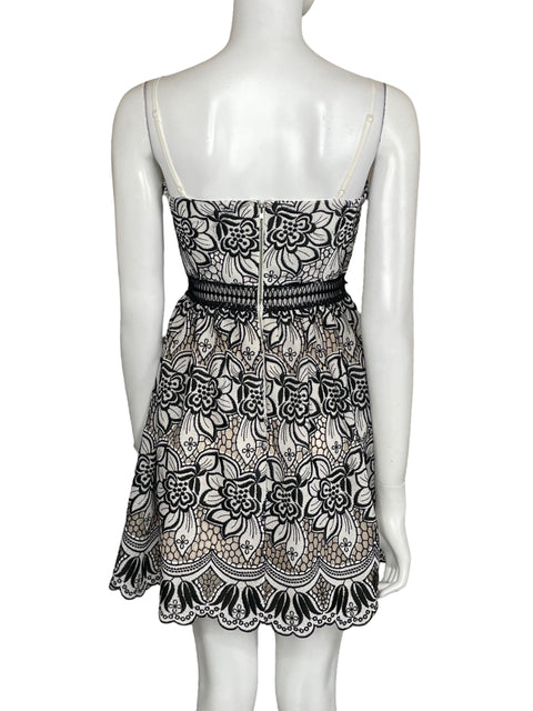 Vestido Ark&Co Tirantes Encaje Blanco-Talla S