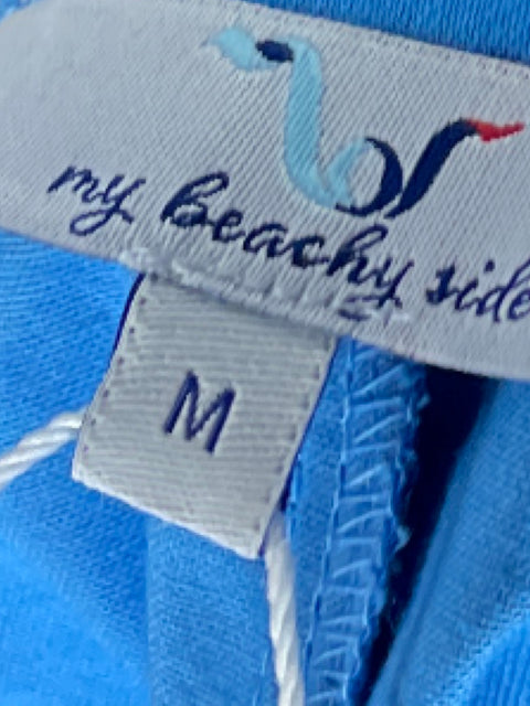 Vestido My Beachy Side Halter Botones Azul - Talla M