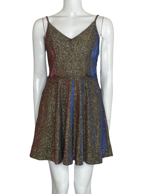 Vestido Speechless Shiny Reflectivo Dorado-Talla 3