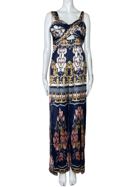 Mono L´atiste Flores Tiras Azul-Talla S