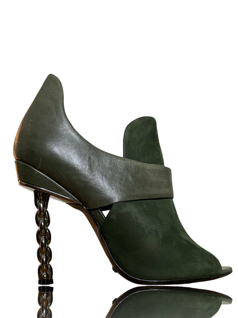 Calzado Schutz Botines Cadena Verde-Talla 9