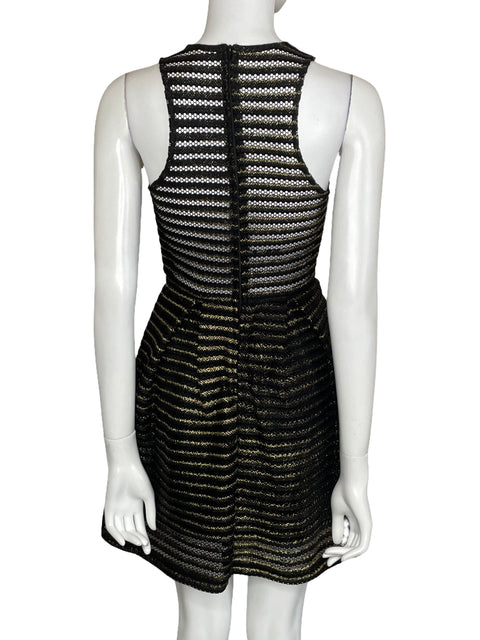 Vestido Event Sin Mangas Brillante Negro-Talla S