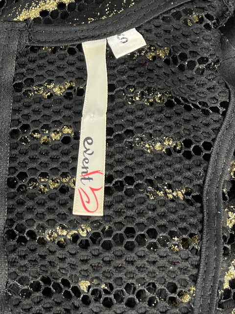 Vestido Event Sin Mangas Brillante Negro-Talla S