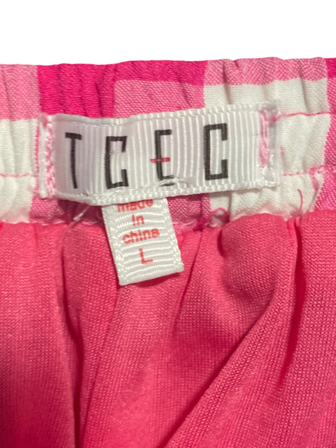 Falda TCEC Cuadros Rosado-Talla L