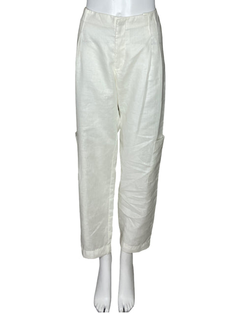 Pantalon Adriana Fernandez Cargo Blanco-Talla M