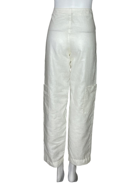 Pantalon Adriana Fernandez Cargo Blanco-Talla M