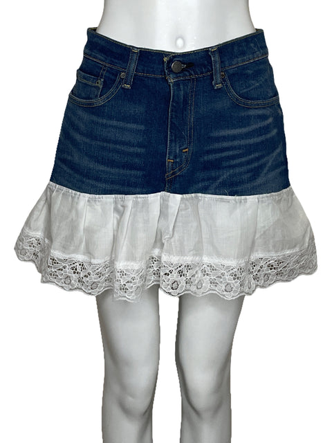 Falda Levis Denim Encaje Azul-Talla 30