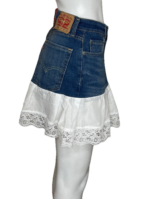 Falda Levis Denim Encaje Azul-Talla 30