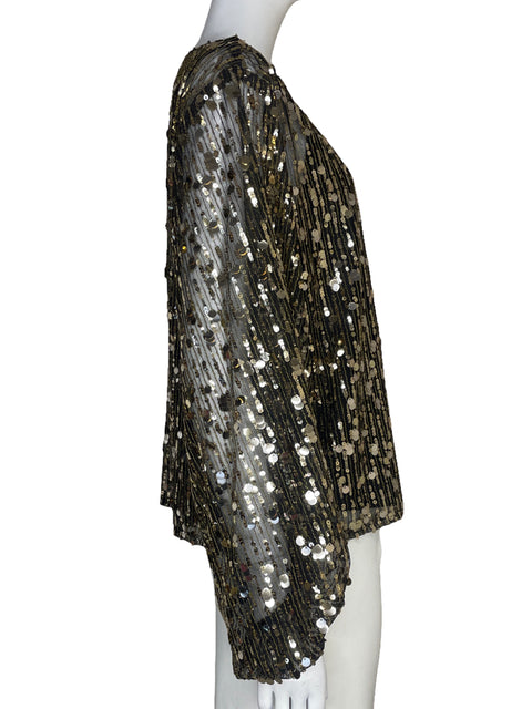 Blusa Trina Turk Lentejuelas Negro - Talla S