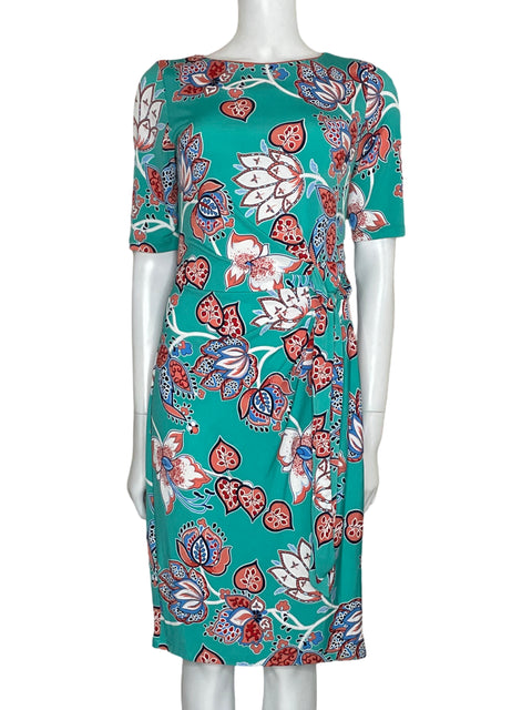 Vestido Shelby & Palmer Estampado Verde-Talla 6