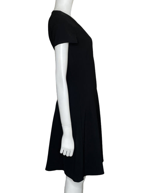 Vestido Tahari Midi Cuello V Negro-Talla 6