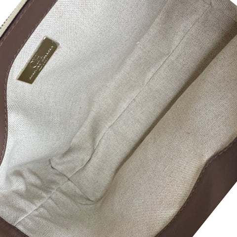 * Cartera Carolina Herrera Flap Shoulder Beige-Talla S