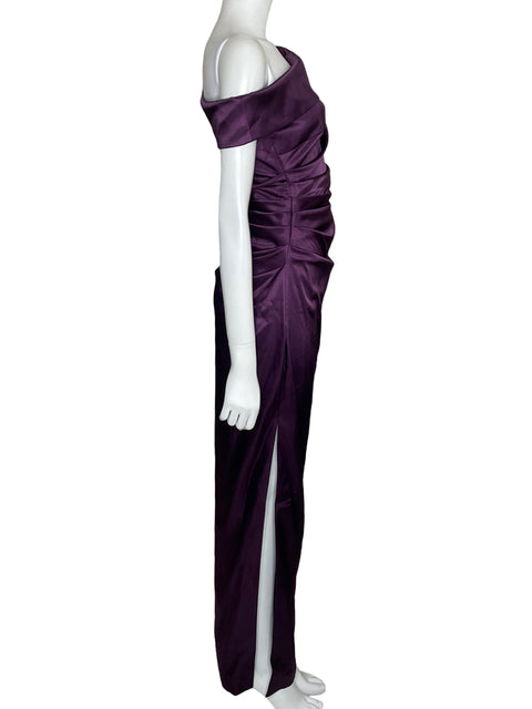 Vestido Vince Camuto Maxi Drapeado Morado-Talla 4