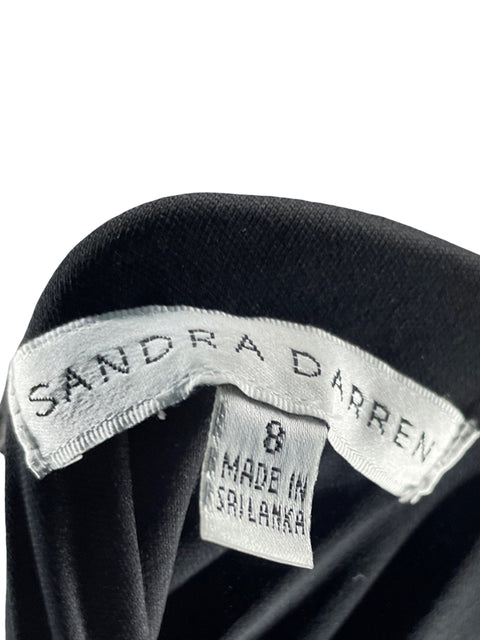 Vestido Sandra Darren Plisado Midi negro-Talla 8