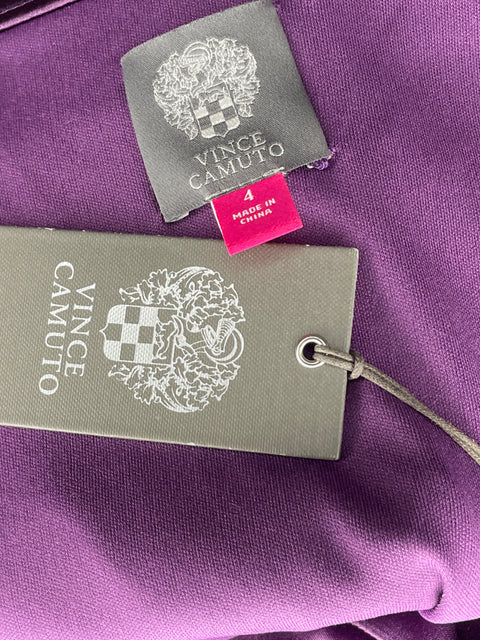 Vestido Vince Camuto Maxi Drapeado Morado-Talla 4