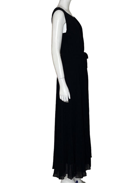 Vestido Sandra Darren Plisado Midi negro-Talla 8