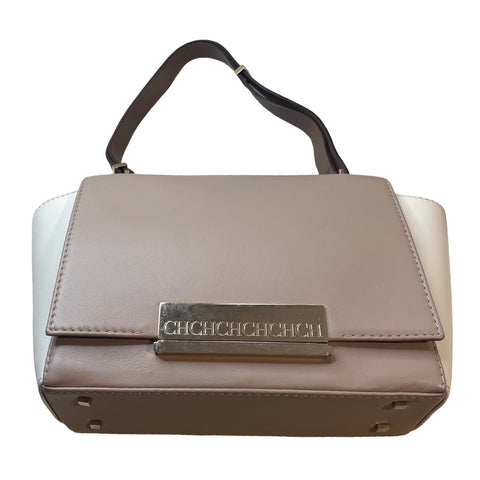* Cartera Carolina Herrera Flap Shoulder Beige-Talla S