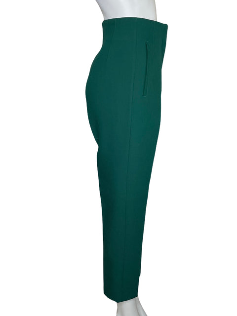 Pantalón Zara Slim Fit Tiro Alto Verde-Talla S