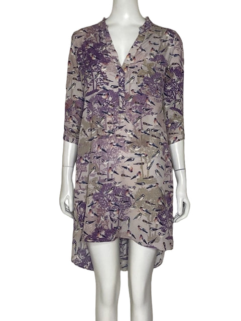 Vestido Especia Camisero Mini Violeta-Talla 6