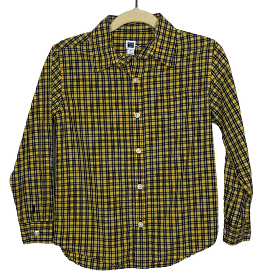 Camisa Janie and Jack Cuadro Amarillo-Talla 5