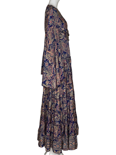 Set Castaña Estampado Azul-Talla 6