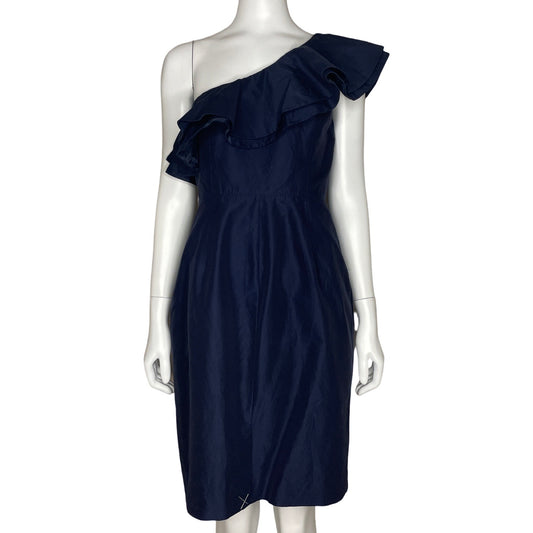 Vestido J.Crew Vuelo OneShoulder Azul-Talla 4