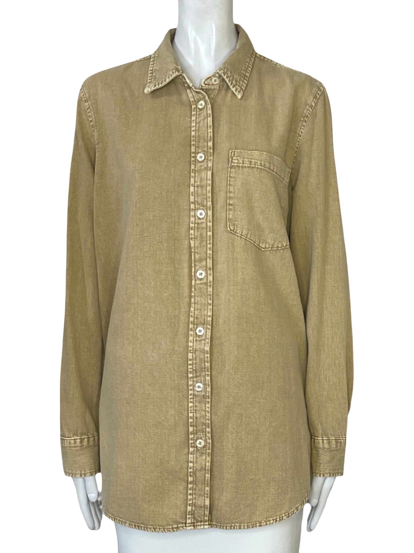 Camisa Gap Denim Mangas Larga Marrón - Talla S