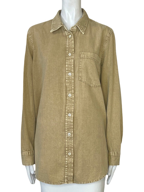 Camisa Gap Denim Mangas Larga Marrón - Talla S