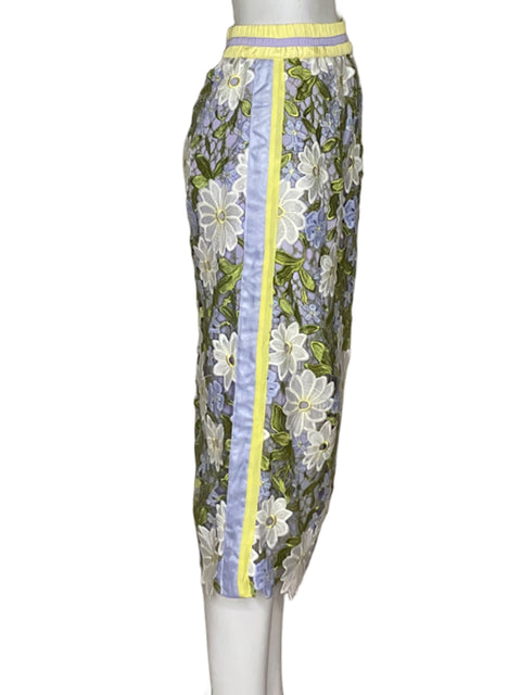 Falda Current Air Encaje Amarillo-Talla S