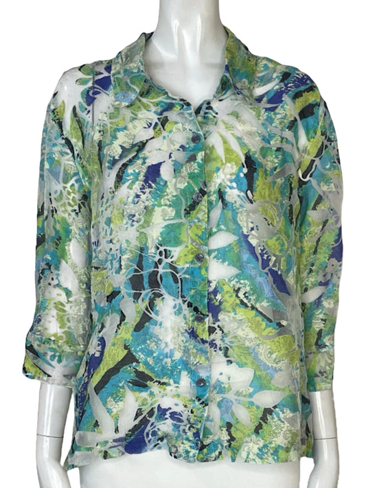 Blusa Choices Mangas Larga Estampado Verde - Talla L