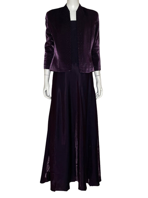 Vestido David Bridal Strapless Morado-Talla 10