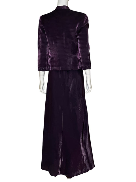 Vestido David Bridal Strapless Morado-Talla 10