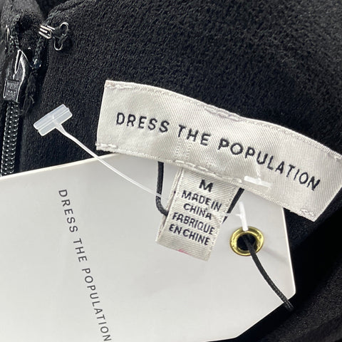 Vestido Dress The Population Plisado Negro-Talla M