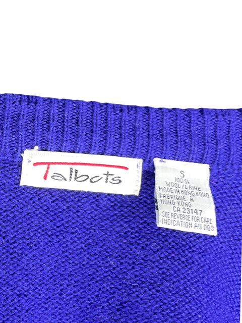 Sweater Talbots Botones Morado-Talla S