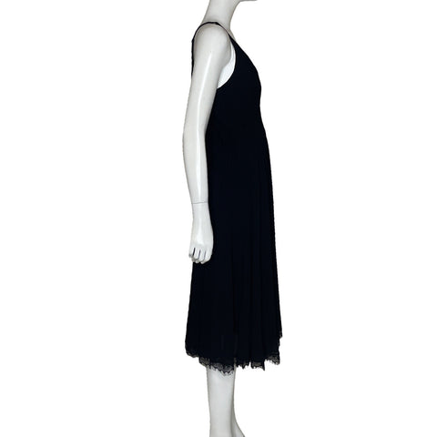 Vestido Dress The Population Plisado Negro-Talla M