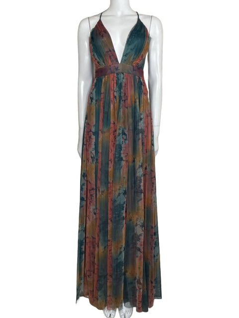 Vestido Luxxel Maxi Tul Verde-Talla S