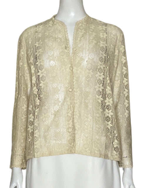 Sweater Tesoro TPS Encaje Beige-Talla S