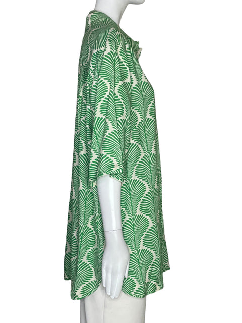 Camisa ISY Estampado Hojas Verde-Talla XL